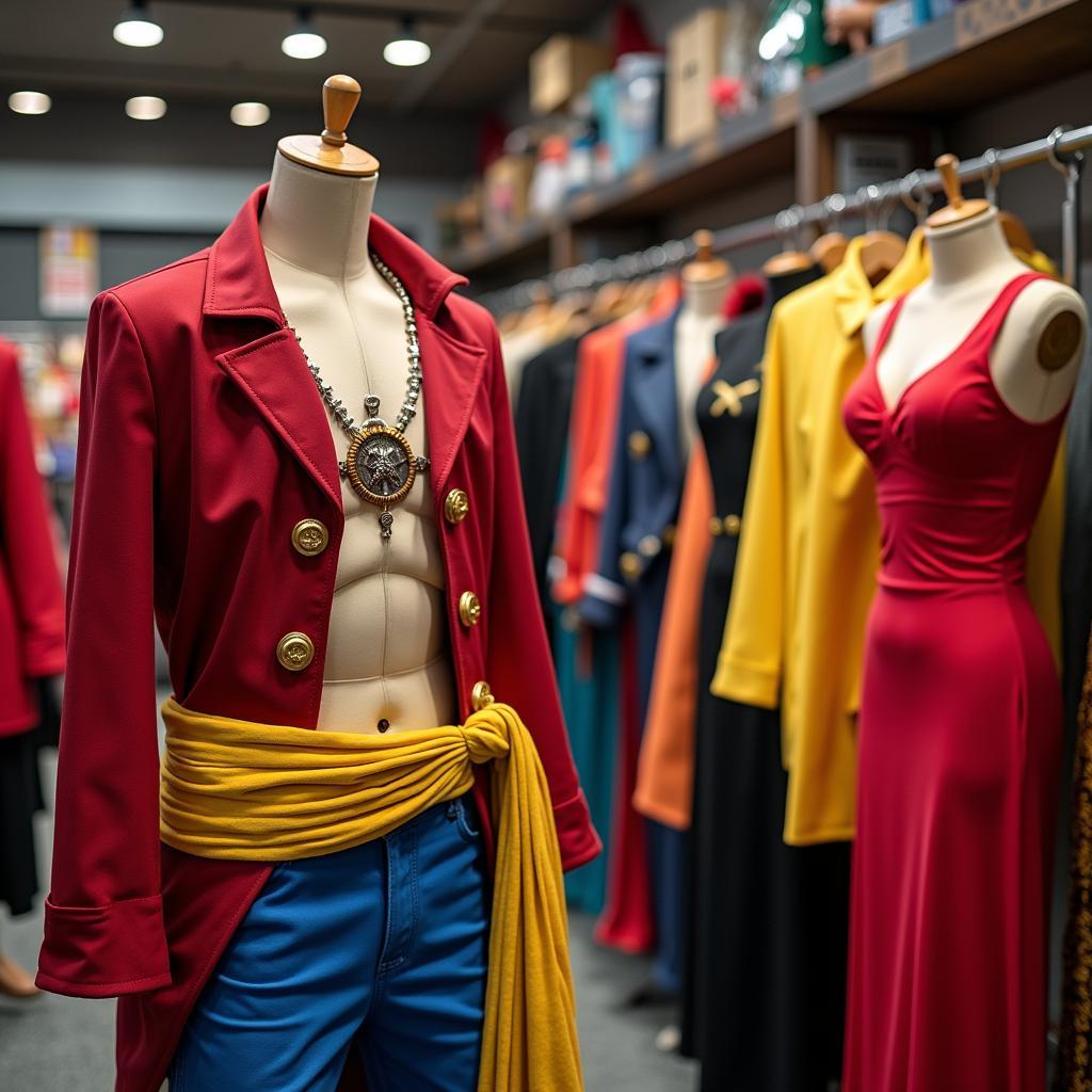 Bộ sưu tập trang phục cho thuê đồ One Piece đầy đủ nhân vật Luffy, Zoro, Nami tại TPHCM