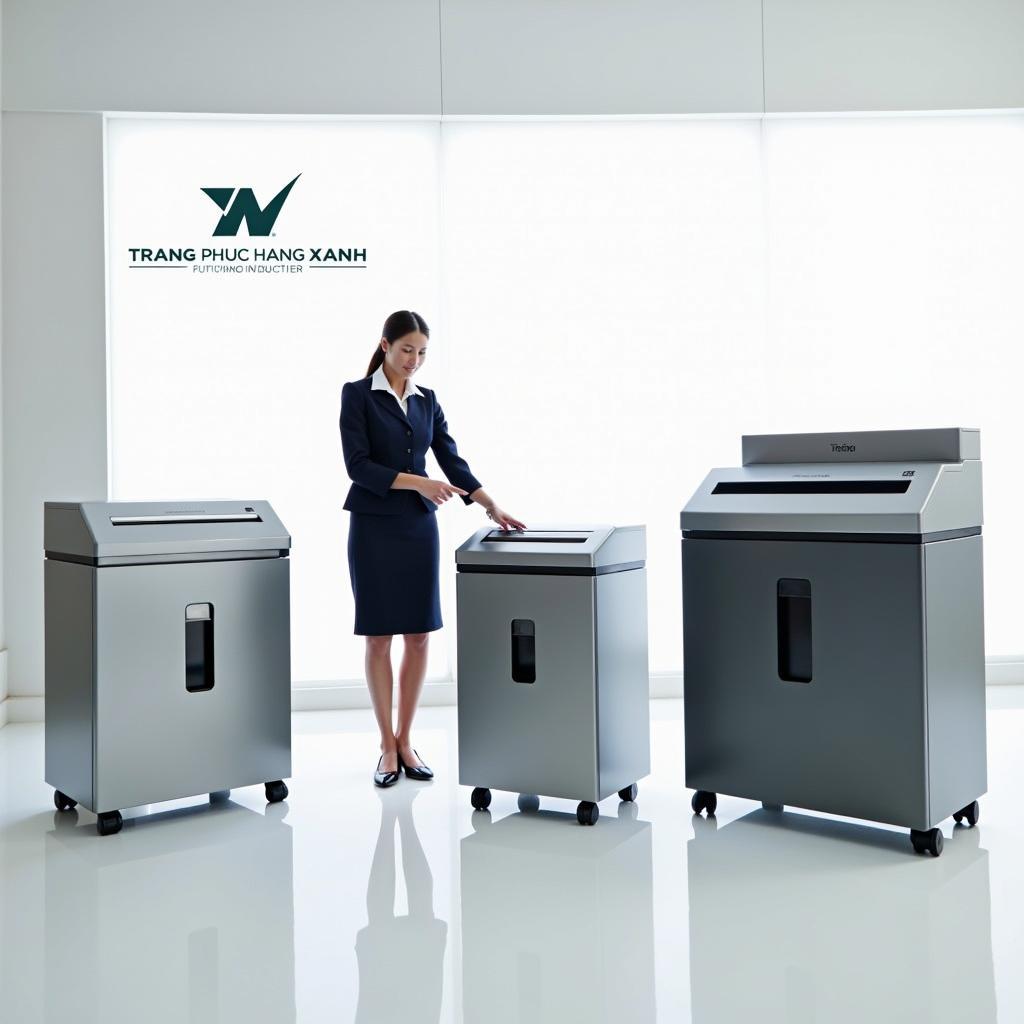 Các dòng máy hủy tài liệu chuyên nghiệp Trang Phục Hàng Xanh cho thuê tại TPHCM