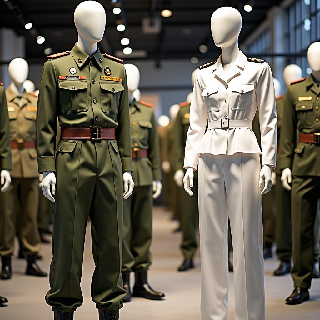 Các mẫu trang phục bộ đội lục quân và hải quân Việt Nam đẹp sắc nét cho thuê tại Trang Phục Hàng Xanh