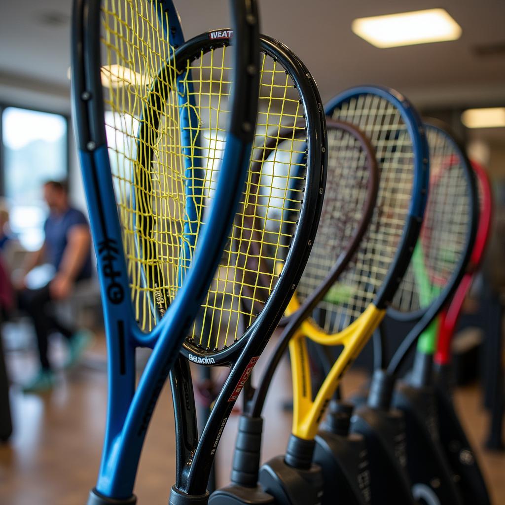 Bộ sưu tập các mẫu vợt tennis cho thuê tại TPHCM với nhiều thương hiệu nổi tiếng như Wilson, Babolat