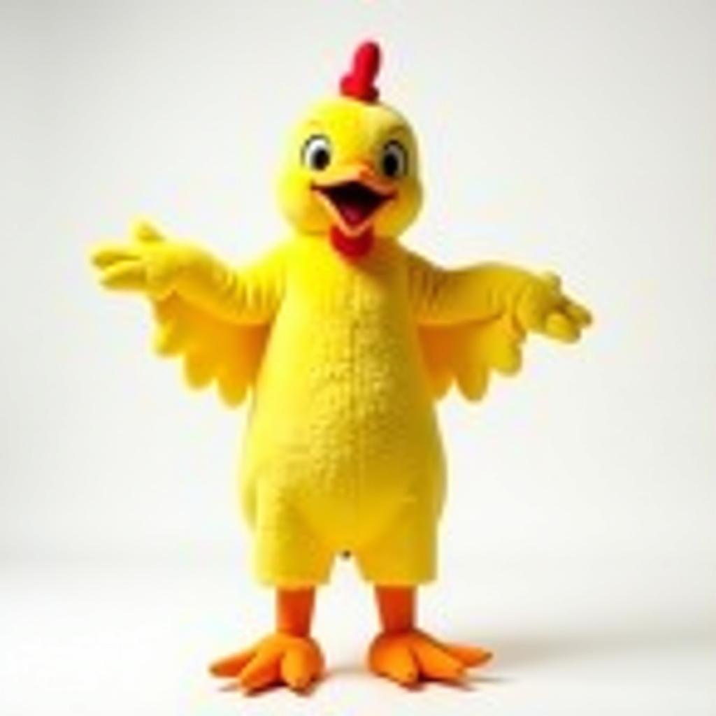 Mẫu mascot gà trống vàng rực rỡ cho thuê tại Trang Phục Hàng Xanh TPHCM