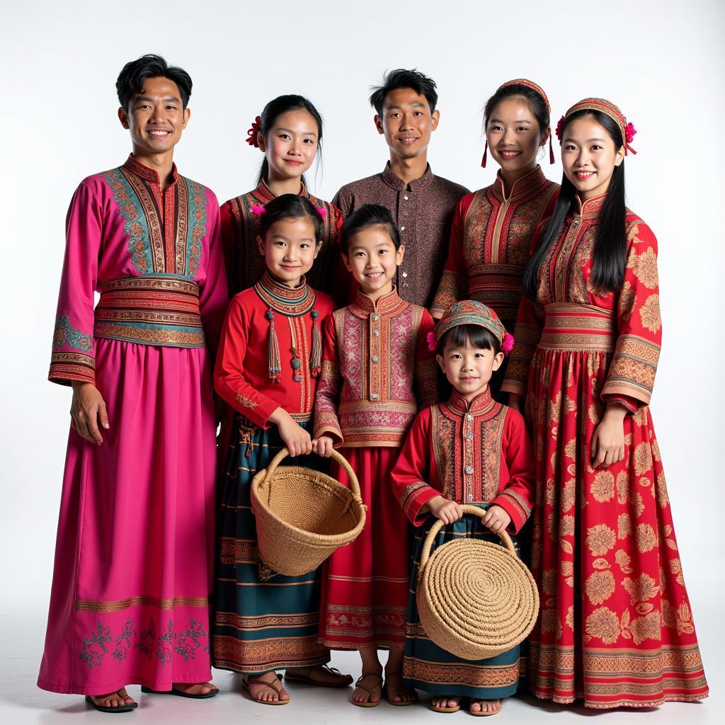 Dàn người mẫu mặc các mẫu trang phục Tây Nguyên Ê Đê, Ba Na đẹp nhất tại Trang Phục Hàng Xanh