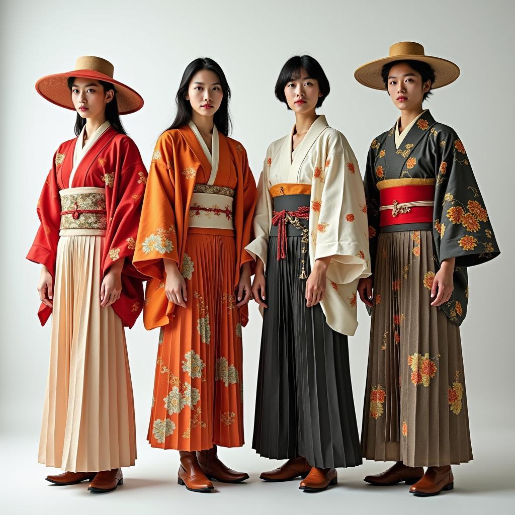 Mẫu trang phục thời Taisho đẹp, độc đáo cho thuê tại Trang Phục Hàng Xanh TPHCM