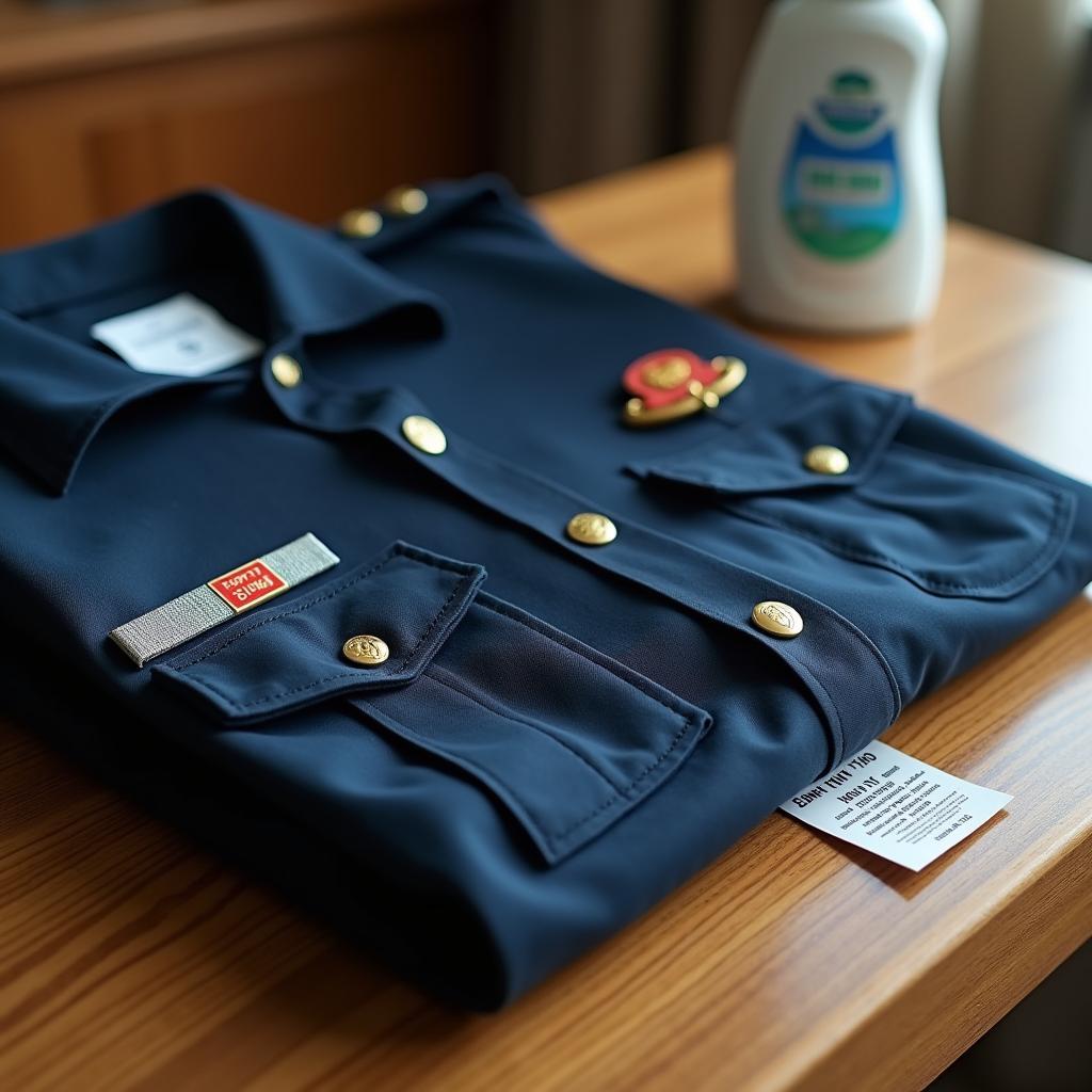 Trang phục cảnh sát cơ động được giặt ủi sạch sẽ, thơm tho trước khi cho thuê tại Trang Phục Hàng Xanh